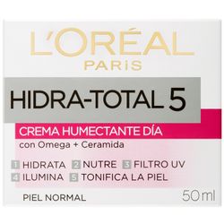 Crema Facial L'Oréal Paris Hidra Total 5 Humectante Día x 50ml