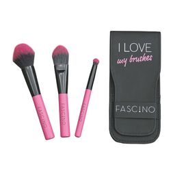 Set de Brochas Fascino Pouch Pink x 3 un