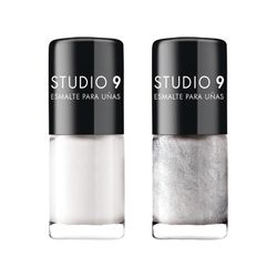 Set de Esmaltes para Uñas Studio 9 Crystal White x 13 g