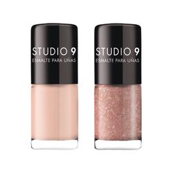 Set de Esmaltes para Uñas Studio 9 Sparkle Pink x 13 g