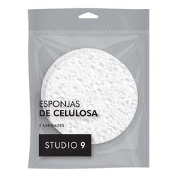 Esponja para Maquillaje Studio 9 de Celulosa Blanca x 2 un