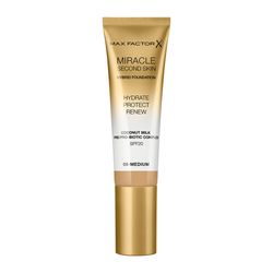 Base de Maquillaje Max Factor Miracle Second Skin Hydrate Foundation x 30 ml