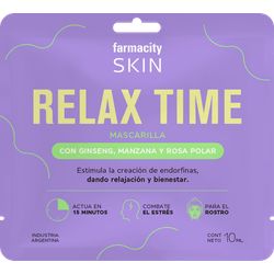 Máscara Facial Farmacity Skin Relax Time x 10 ml