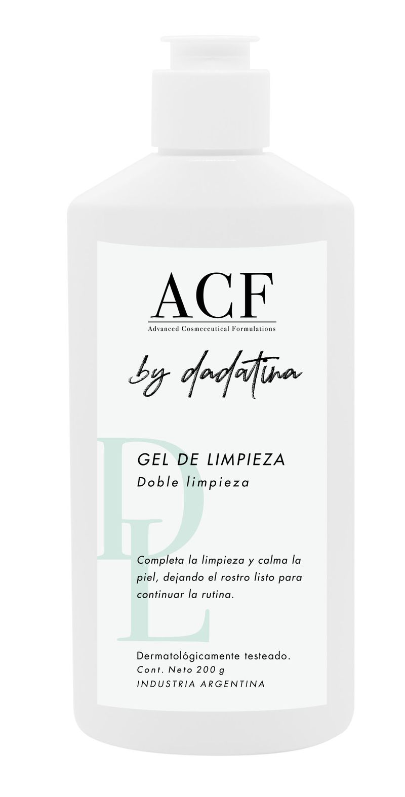 Gel Limpiador Facial ACF By Dadatina Doble Limpieza x 200 ml
