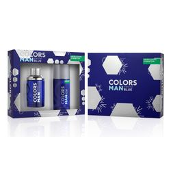 Kit Benetton Colors Blue Man EDT ml + 1 Deo x 150 ml