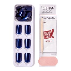 Uñas Postizas Press on imPRESS Color Never Too Navy