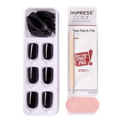 Uñas Postizas Press on imPRESS Color All Black