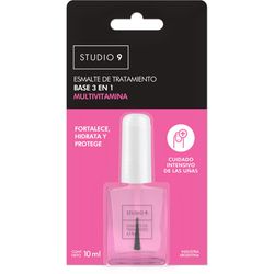 Esmalte tratamiento para uñas Multivitamina Studio 9 Base 3 en 1 x 10 ml