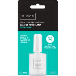 Tratamiento para Uñas Studio 9 Base de porcelana alisadora x 10 ml