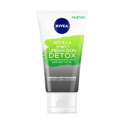 Mascarilla facial de Arcilla Nivea Urban Détox 3 en 1 x 150 ml