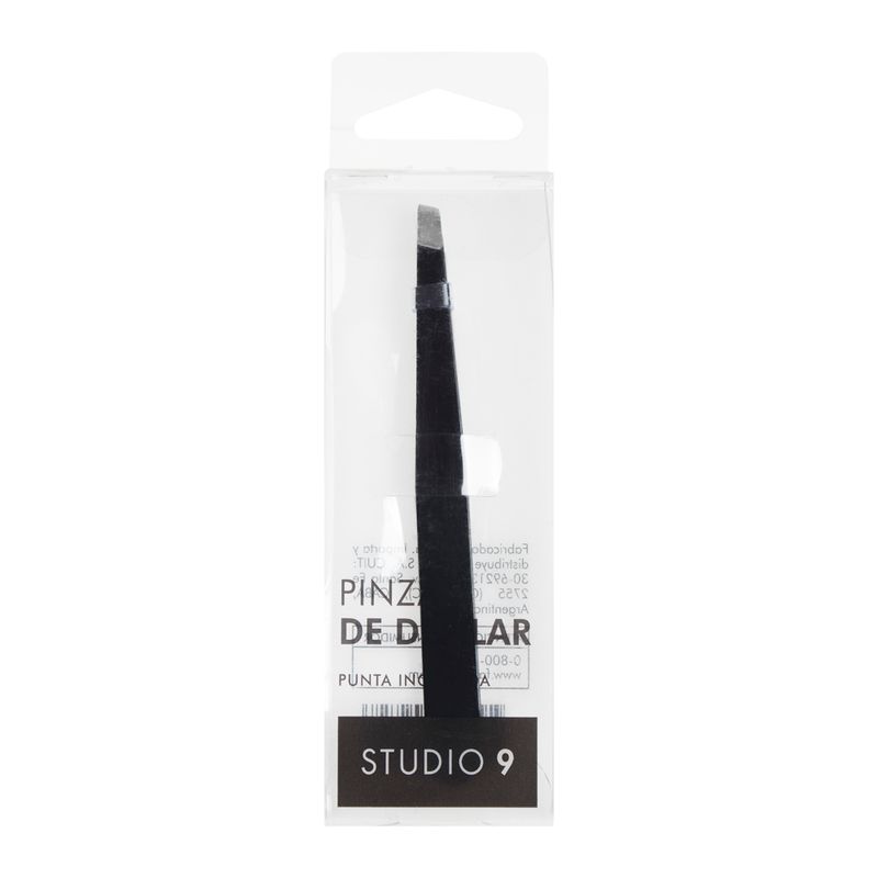 pinza-de-depilar-studio-9-punta-inclinada-negra