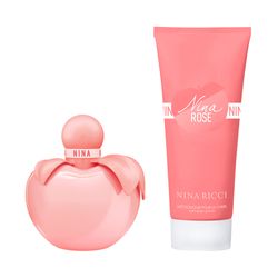 Set Nina Ricci Rose EDT x 80 ml + Loción Corporal x 100 ml