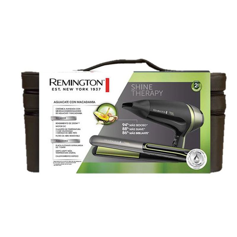 combo-remington-planchita-secador-shine-therapy-s12a-d13a
