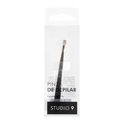 Pinza de Depilar Studio 9 Punta Recta Dorada