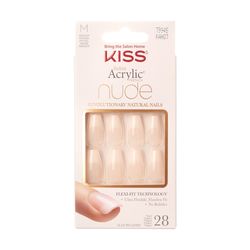 Uñas Postizas Glue On Kiss Nude French Leilaini Long