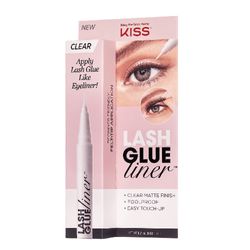 Delineador para Pestañas Adhesivo Kiss Postizas Clear x 0,7 ml