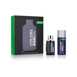 Set Benetton EDT Colors Man Black x 100 ml + Deo x 150 ml