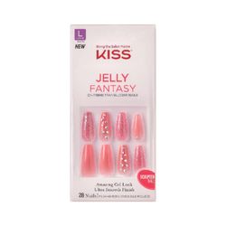 Uñas Postizas Glue On Kiss Jelly Fantasy Nails Be Jelly Long