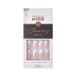 Uñas Postizas Glue On Kiss Classy Nails Silk Dress