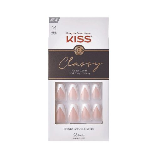 Uñas Postizas Glue on Kiss Classy Nails Silk Dress