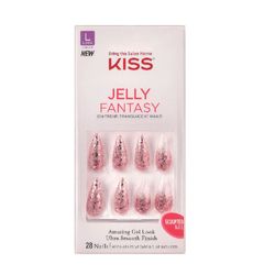 Uñas Postizas Glue On Kiss Jelly Fantasy Nails Jelly Like Long