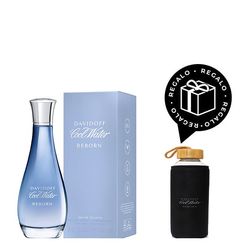 Combo Davidoff EDT Cool Water Reborn Woman x 100 ml + Botella Cool Water Gwp Regalo por Compra