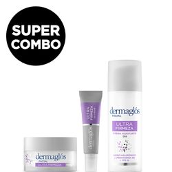 Kit Facial Dermaglós Ultra Firmeza Crema Día Noche Ojos