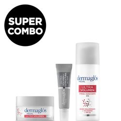 Kit Facial Dermaglós Ultra Volumen Crema Día Noche Ojos