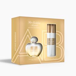 Set Banderas EDT Her Golden Secret x 80 ml + Deo x 150 ml