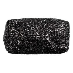 Portacosméticos Rectangular Wav Glitter Negro Grande