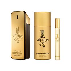 Set Rabanne One Million EDT x 100 ml + Desodorante x 150 ml + EDT x 10 ml