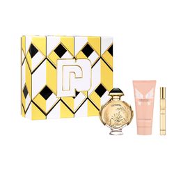 EDP Rabanne Olympéa Solar x 80 ml + Body Lotion x 100 ml + EDP x 10 ml