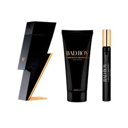 EDT Carolina Herrera Bad Boy x 100 ml + Shower Gel x 100 ml + EDT x 10 ml