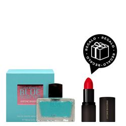 EDT Banderas Blue Seduction Woman x 80 ml + Lápiz Labial Banderas Secret Red Regalo por Compra