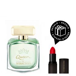 EDT Banderas Queen of Seduction x 80 ml + Lápiz Labial Banderas Secret Red Regalo por Compra