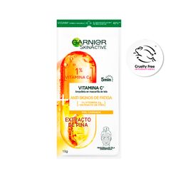 Ampolla en Mascarilla de Tela Garnier con Vitamina C y Ananá