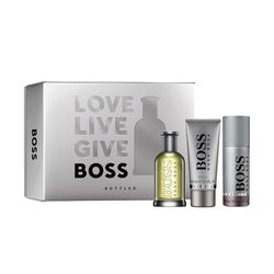 Set Boss Bottled For Men EDT x 100 ml + Desodorante x 150 ml + Shower Gel x 100 ml