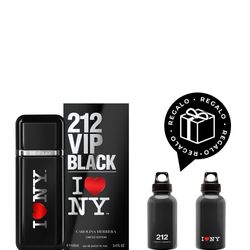 EDP Carolina Herrera 212 VIP Black I Love NY x 100 ml + Water Bottle Carolina Herrera 212 I Love Regalo por Compra