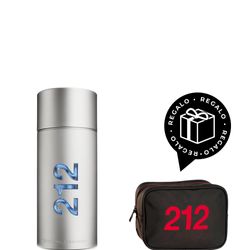 EDT Carolina Herrera 212 NYC Men x 200 ml + Bolso de Tocador Carolina Herrera Regalo por Compra