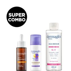 Kit Facial Dermaglós Serúm Vit. C Protector Solar Tono Claro