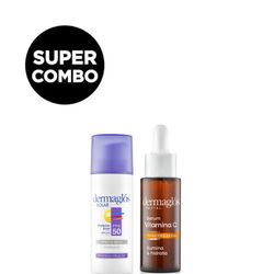 Kit Facial Dermaglós Serum Vitamina C + Protector FPS 50