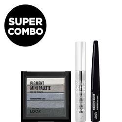 Combo Get The Look Mini Palette + Delineador Líquido + Mascara Shape & Fix