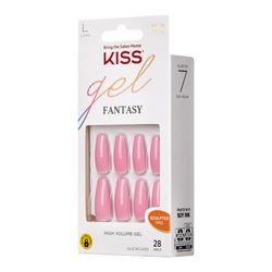 Uñas Postizas Glue On Kiss Gel Fantasy Sculpted Countless Time x 28 un