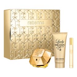 Estuche Rabanne Lady Million EDP x 80 ml + Body Lotion x 100 ml + EDP x 10 ml