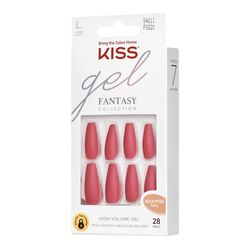 Uñas Postizas Glue On Kiss Gel Fantasy Sculpted Stuck With You x 28 un