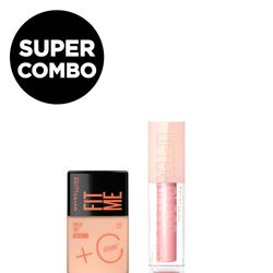 Kit Base Fit Me Fresh Tint con Vitamina C Tono 03 + Labial Lifter Gloss Tono Reef