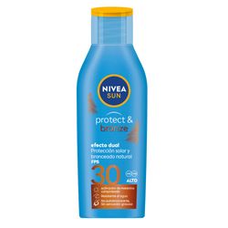Bronceador y Protector Solar en Loción Nivea Sun Protect & Bronze Fps 30 x 200 ml