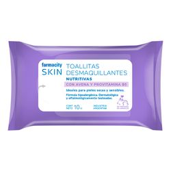 Toallitas Desmaquillantes Farmacity Skin Nutritivas x 10 un