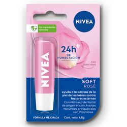 Protector Labial Humectante Nivea Soft Rosé x 4,8 g