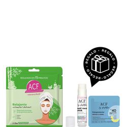 Máscara Facial ACF Relajante x 10 ml + Barra Anti-Roce ACF y Fotoprotector ACF Regalo por Compra